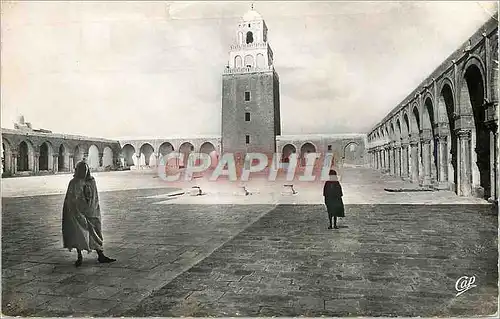 Moderne Karte Kairouan cour de la grande mosquee