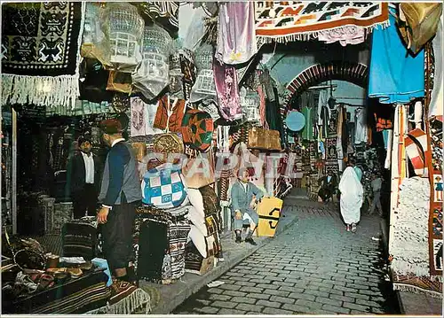 Cartes postales moderne Tunis souk des etoffes