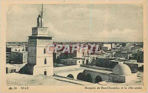 Cartes postales Sfax mosquee de bou chouicha et la ville arabe