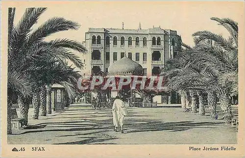 Cartes postales Sfax place jerome fidelle