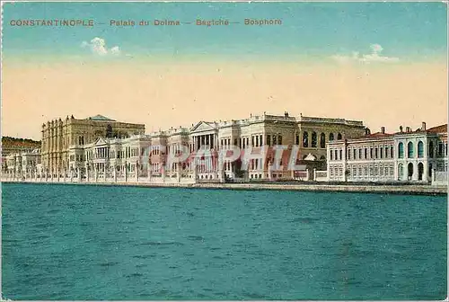 Cartes postales Constantinople palais du dolma bagtvhe bosphore