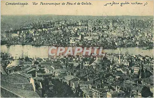 Cartes postales Constantinople vue panoramique de pera et de galata
