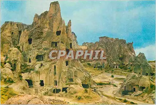 Moderne Karte Turkey kayalar indice the firt christian's reluges into the rocks (nea urgup)