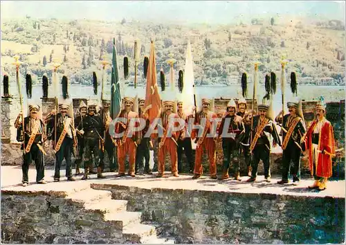 Cartes postales moderne The pennant brigade of the military museum's jannissary band