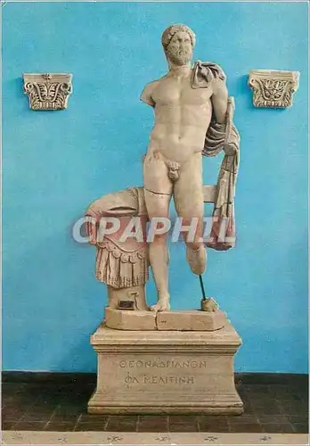 Cartes postales moderne Turkey bergama la statue de l'empereur romain hodriane