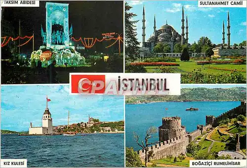 Moderne Karte Istanbul Turkey Salutations d'Istanbul