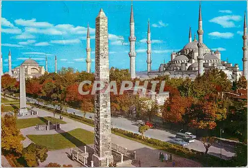 Moderne Karte Istanbul Turkey Hippodrome et la mosquee bleue