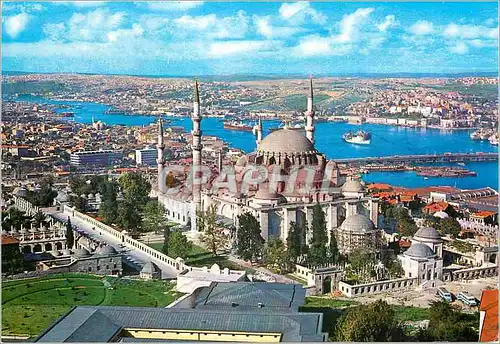 Moderne Karte Istanbul Turkey Le Minaret de Soliman le Manifique et la Corne d'Or