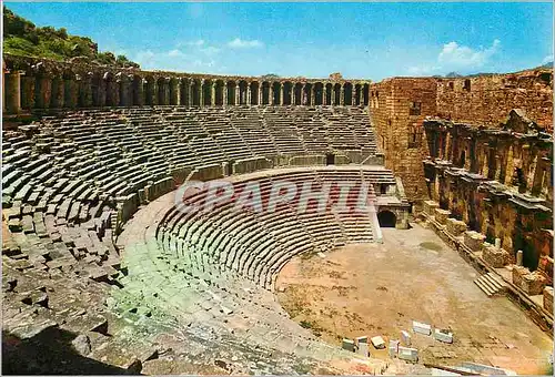 Moderne Karte Antalya Turkey Aspendos theatre from Roman times