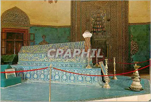 Cartes postales moderne Turkey Bursa L'interieur du Mausolee vert et le Tombeau du Sultan Mehmet
