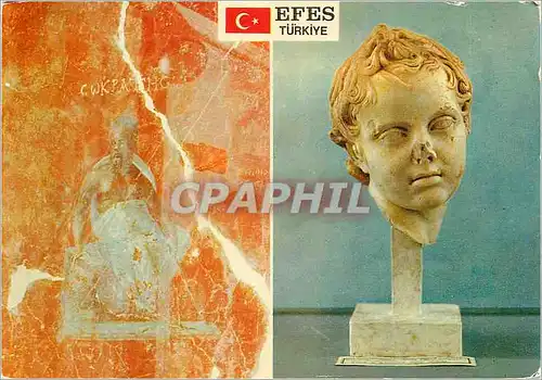 Moderne Karte Turkey Ephesus Socrates and the head of Eros