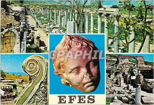 Moderne Karte Turkey Ephesus Agora Temple de Serapis La statue de l'enfant qui rit la maison de l'amour