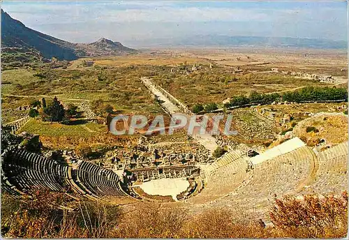 Moderne Karte Turkey Ephesus A general view (Great Theatre and port street)