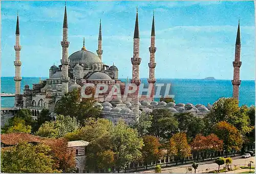 Moderne Karte Istanbul Turkey Le Mosquee Bleue