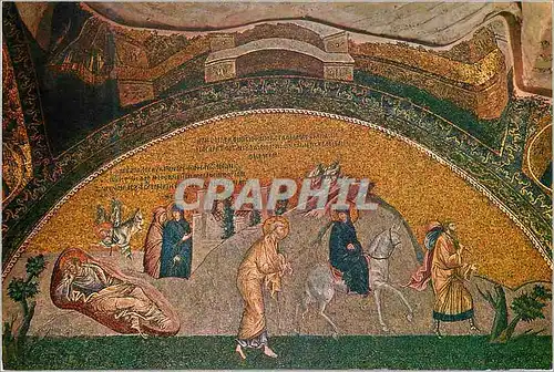 Moderne Karte Istanbul Turkey Byzantin mosaic from Khora Museum