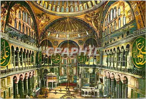 Cartes postales moderne Istanbul Turkey Interieur de la musee de St Sophie
