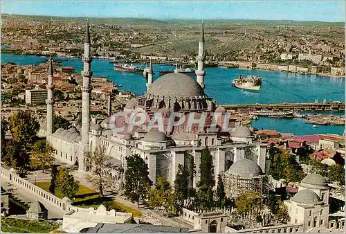 Cartes postales moderne Istanbul Turkey La Mosquee de la Soliman le magnificent et la Corne d'Or