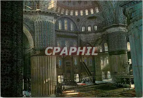 Cartes postales moderne Istanbul Turkey Interieur de la mosquee bleue