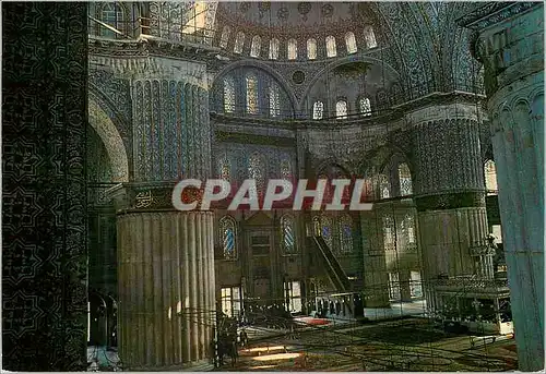 Moderne Karte Istanbul Turkey Interieur de la mosquee bleue