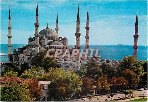 Moderne Karte Istanbul Turkey La Mosquee Bleue