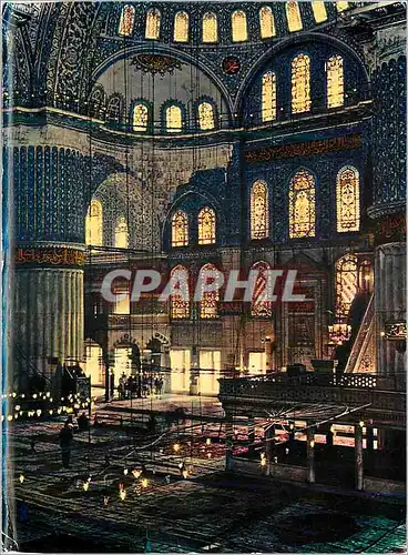Cartes postales moderne Istanbul Turkey Interior of the Blue Mosque