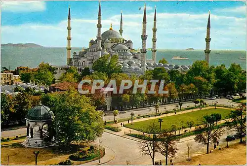 Cartes postales moderne Istanbul Turkey La Mosquee Bleue et la fontaine Guillaume II