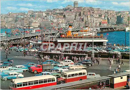 Cartes postales moderne Istanbul Turkey Galata Bridge Bateau