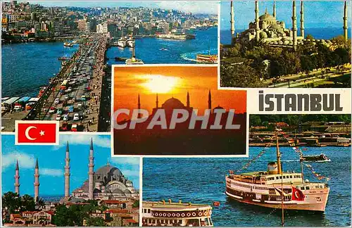 Moderne Karte Istanbul Turkey Bateau