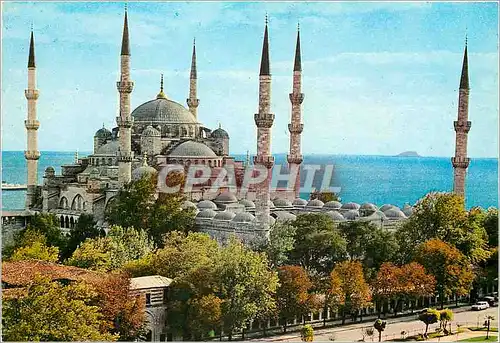 Moderne Karte Istanbul Turkey Le Mosquee Bleue