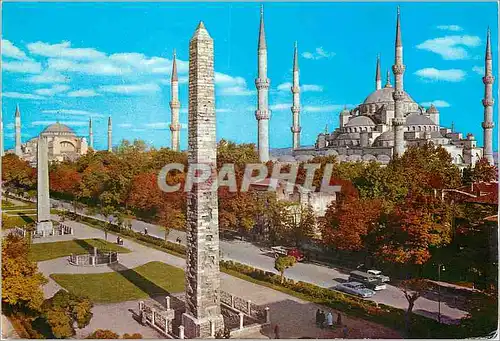 Moderne Karte Istanbul Turkey Hippodrome et la mosqee bleue