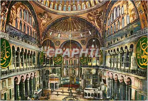 Cartes postales moderne Istanbul Turkey Interieur de la musee de St Sophie