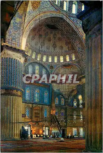 Cartes postales moderne Istanbul Turkey Interior of the Blue Mosque