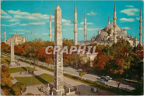 Cartes postales moderne Istanbul Turkey Hippodrome et la mosque bleue