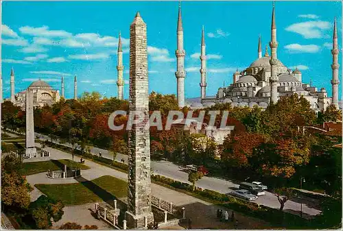 Moderne Karte Istanbul Turkey Hippodrome et la mosquee bleue