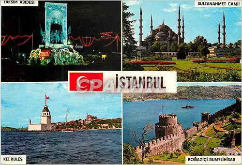 Moderne Karte Istanbul Turkey Salutation d'Istanbul