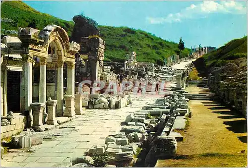 Moderne Karte Izmir Turkey Ephesus Hadrian temple Kuretien strasse