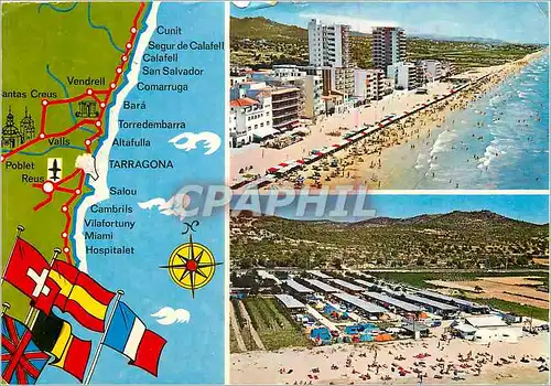 Cartes postales moderne Calafell Tarragona Plage et Camping