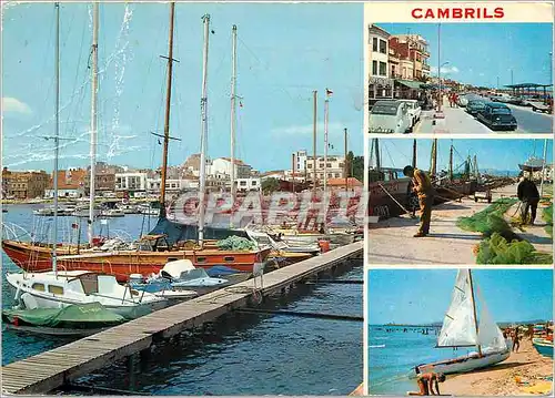 Cartes postales moderne Cambrils Tarragona Divers aspects de la ville Bateaux