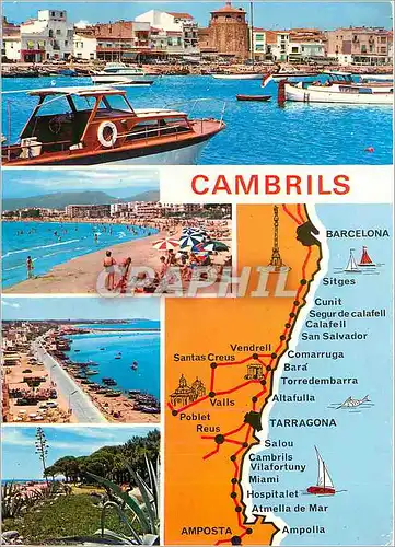 Moderne Karte Cambrils Tarragona Divers aspects de la ville