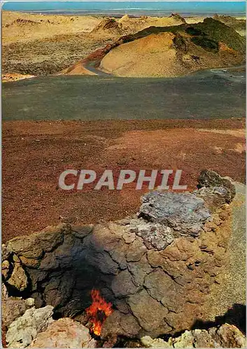 Moderne Karte Islas canarias lanzarote la cratere de la montagne de feu