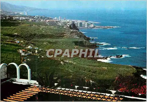 Cartes postales moderne Tenerife platanaie et puerto de la cruz