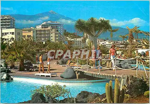 Cartes postales moderne Tenerife puerto de la cruz lac martinez avec el teide