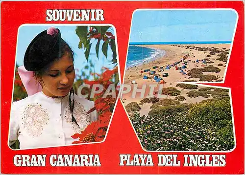 Moderne Karte Gran canaria playa den ingles souvenir