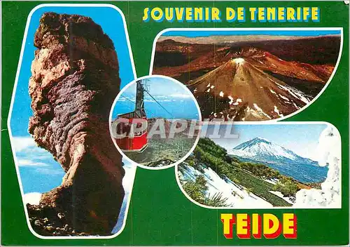 Moderne Karte Teide le pic le plus haut de l'espagne