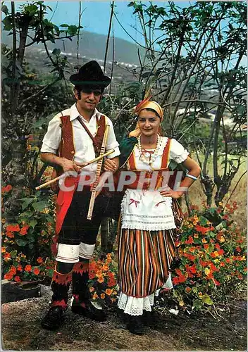 Moderne Karte Tenerife (Canary Islands) Typical costumes Folklore