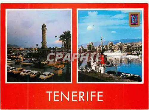 Cartes postales moderne Tenerife Santa Cruz de Tenerife Place d'Espagne et Port