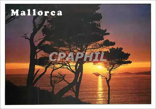 Moderne Karte Mallorca Coucher du soleil