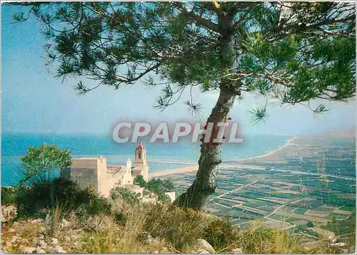 Cartes postales moderne Cullera (Valencia) Le Chateau Vue panoramique