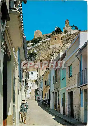 Cartes postales moderne Cullera (Valencia) Rue Santa Ana et Chateau