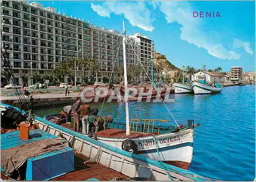 Cartes postales moderne Denia (Alicante) Port Bateau de peche